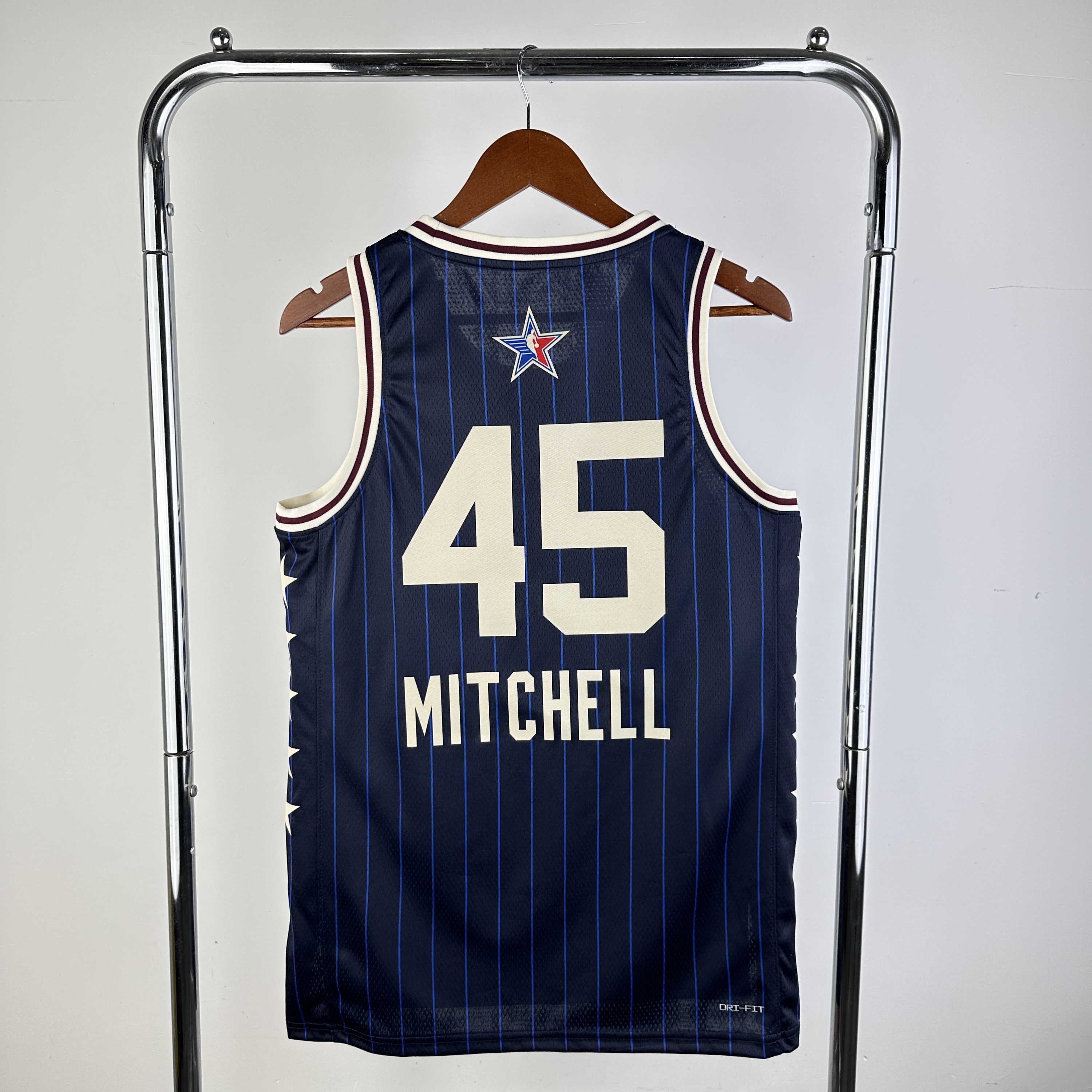 Men All-star season #45 Mitchell Blue Stripe 2024 NBA Jersey